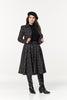 Cropped Charcoal Check Double Breasted Woollen Jacket