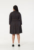 Helena Navy Check Dress in Navy and Yellow Check