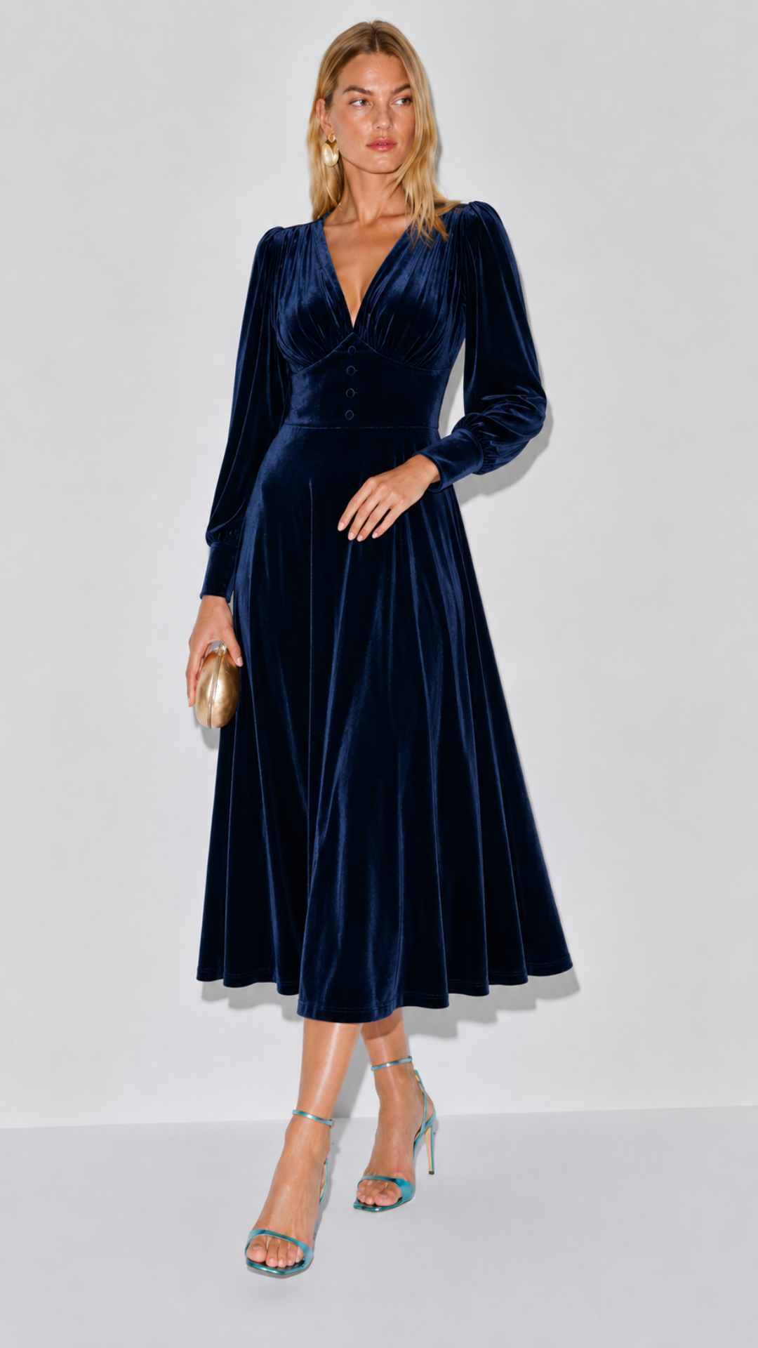 Balia Midikleid aus Samt