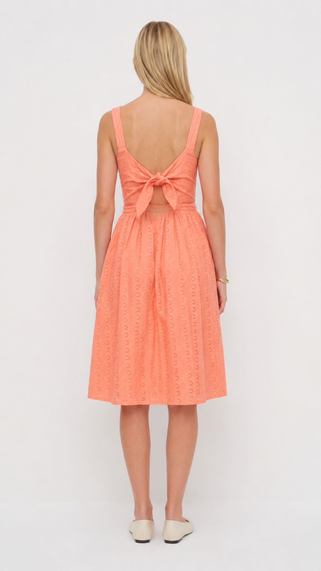 Remmy Coral Broderie Anglaise Dress