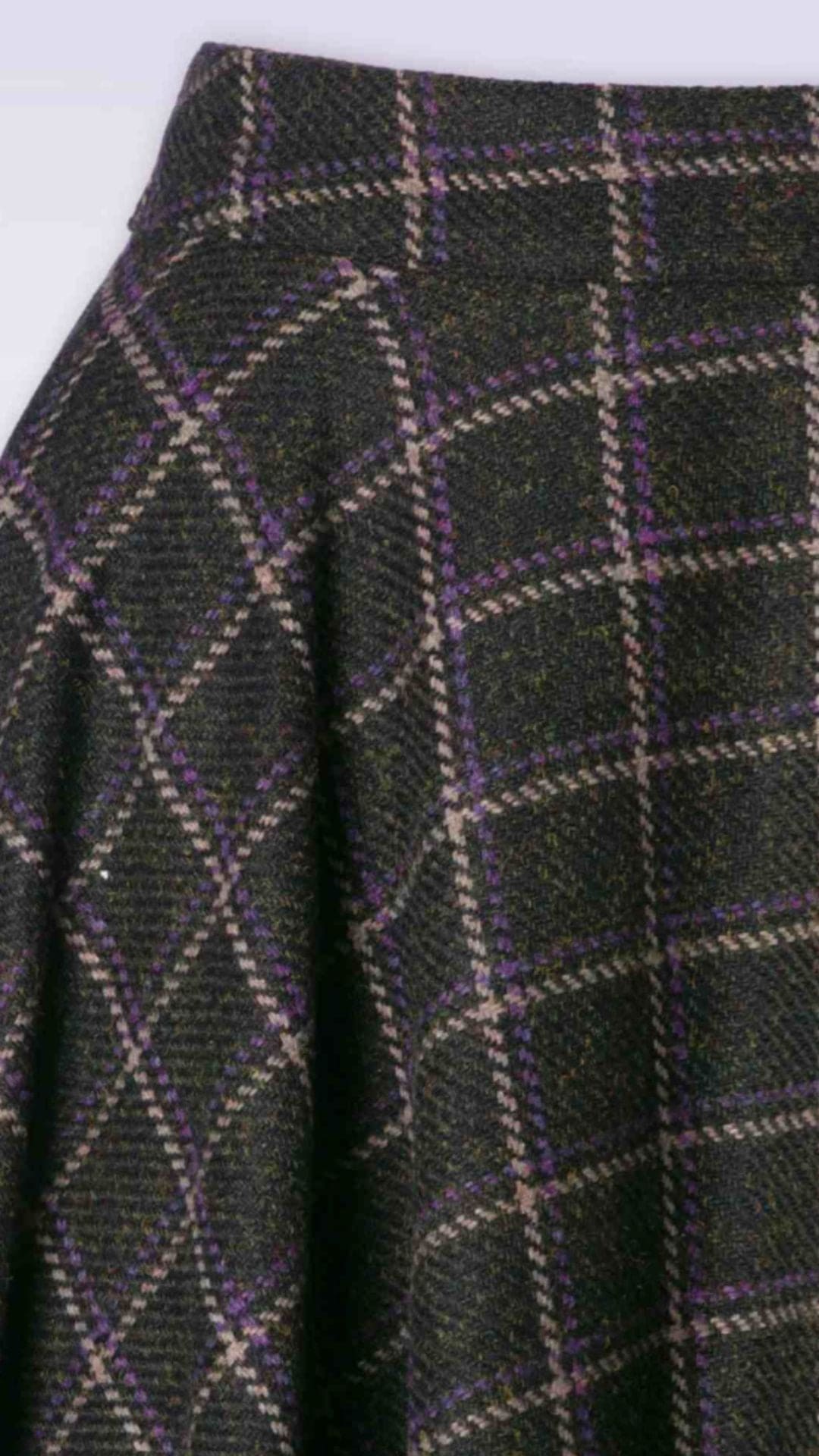Sophie Purple Check Swing Skirt