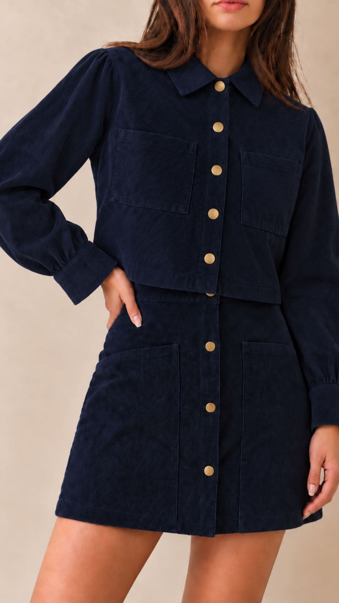 Moxy Jacket in navy corduroy
