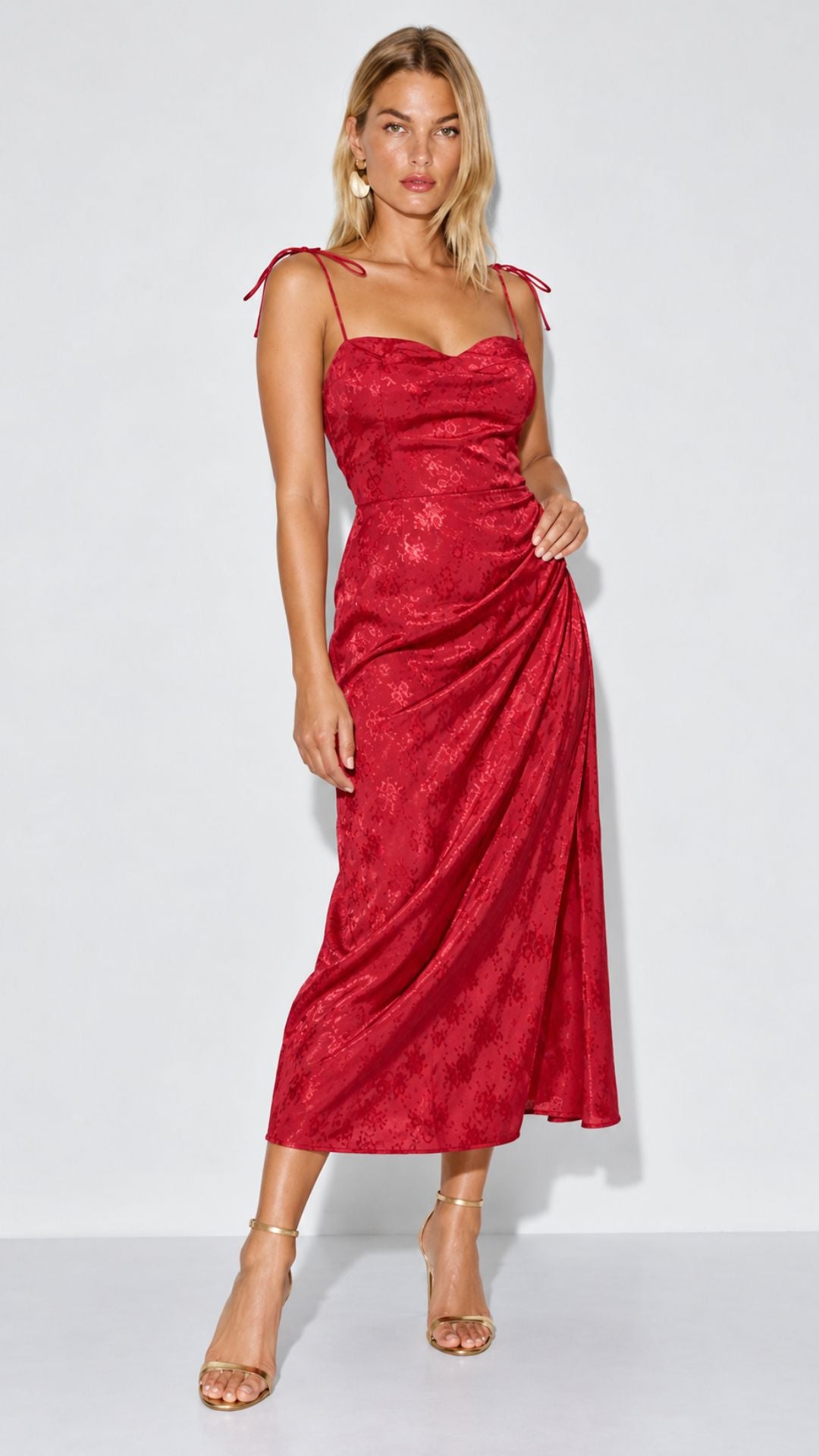 Elena Midi Jacquard Dress