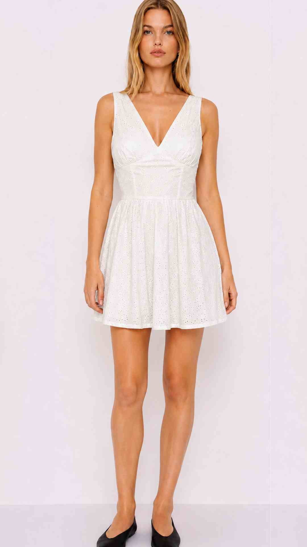 Irisa Mini Broderie Anglaise Dress