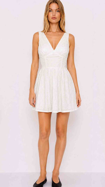 Irisa Mini Broderie Anglaise Dress