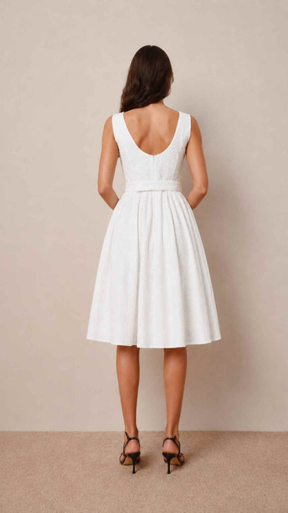Mira Broderie Anglaise Midi Dress
