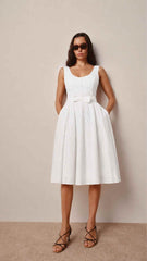 Mira Broderie Anglaise Midi Dress