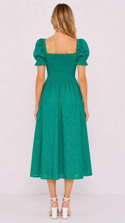 Isabel Midi Green Dress