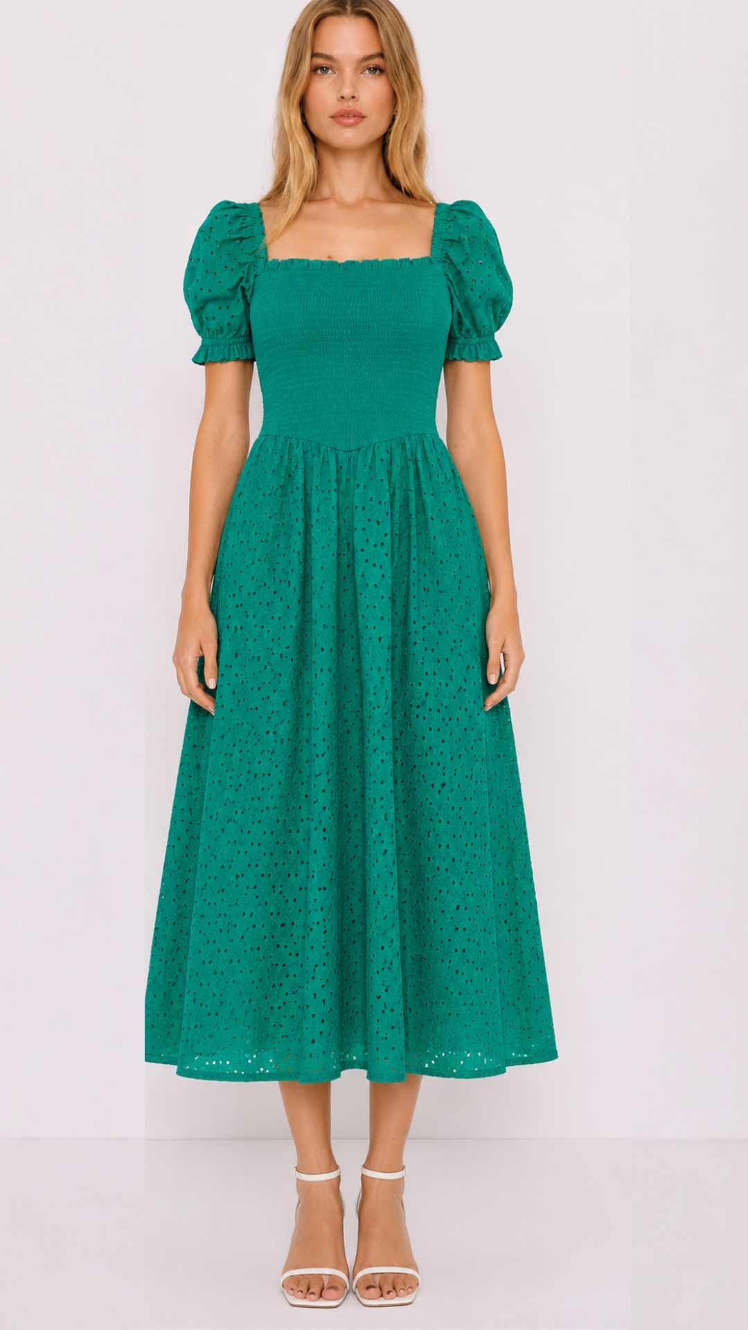 Isabel Midi Green Dress