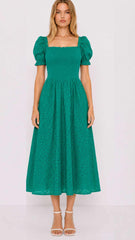 Isabel Midi Green Dress