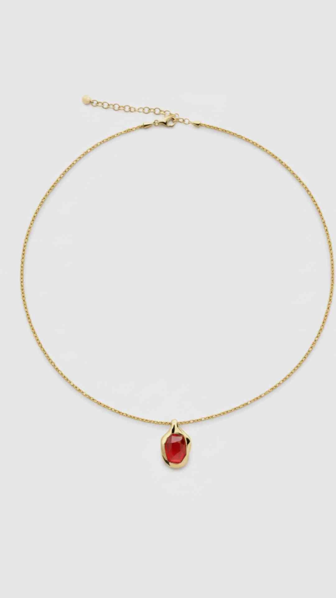 Sasha Red Onyx Necklace