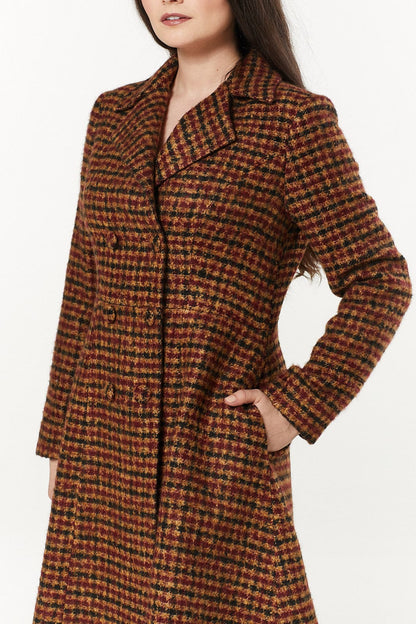 Sixties Woollen Brown Tania Coat