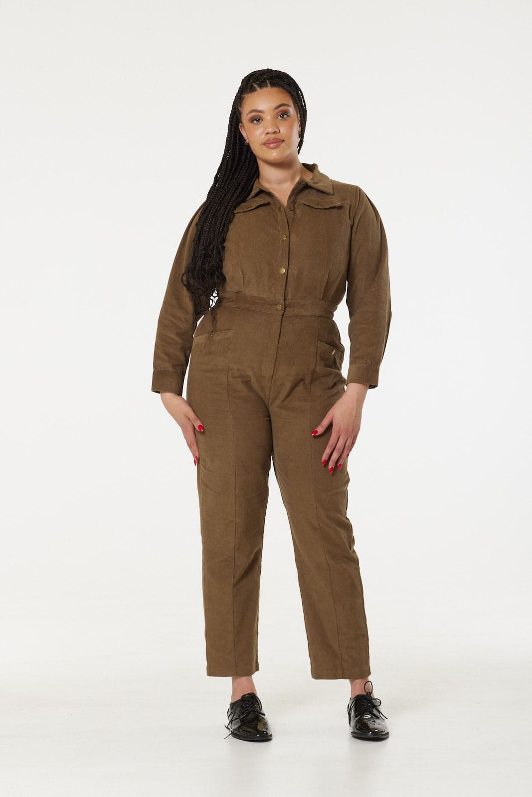 True Khaki Corduroy Jumpsuit