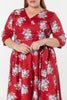 Yara Fit &Flare, Wrap Floral Midi Swing Dress