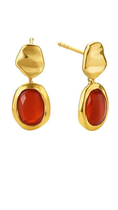 Sasha Red Onyx  Earrings