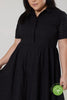 Harlow Black Broderie Anglaise Dress - Timeless London