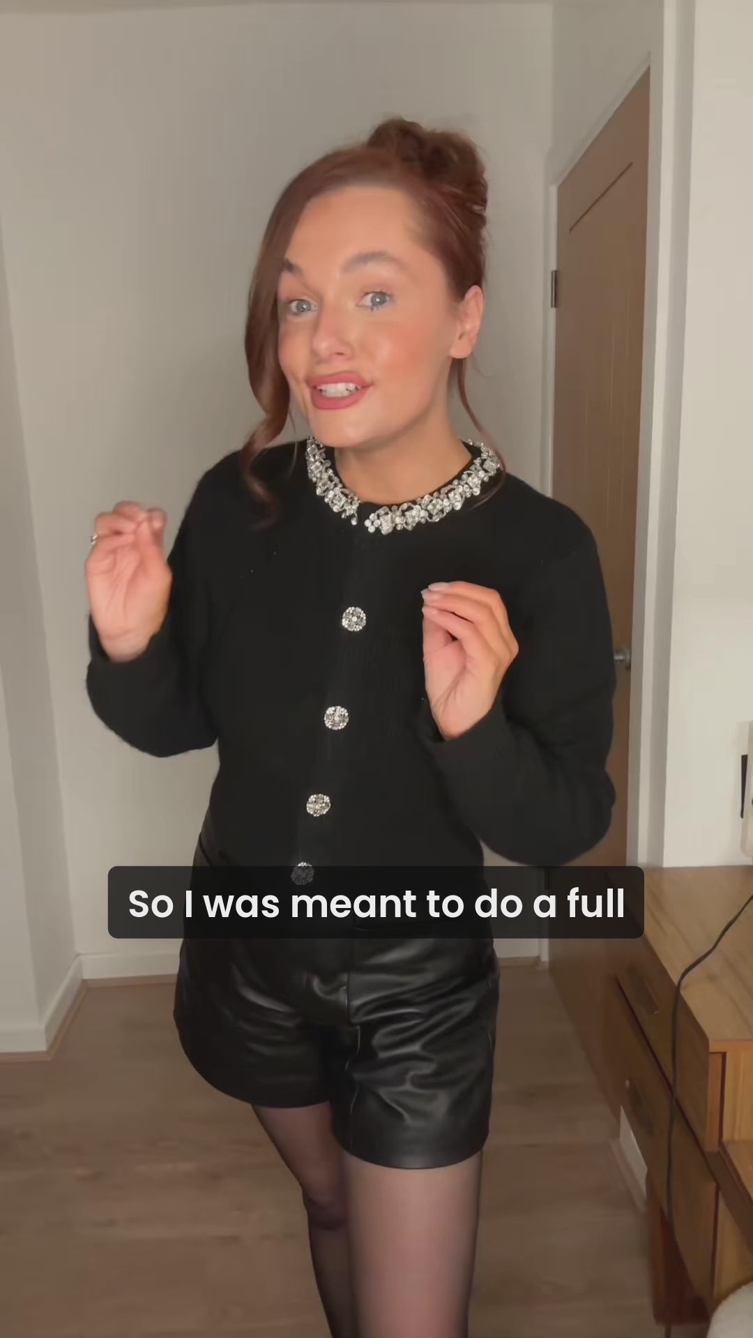 Caspia Wool Cardigan with embellishment