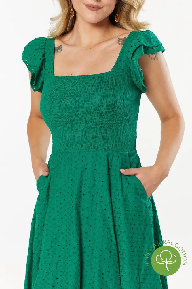 Raphaella Green Dress Dresses
