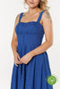 Valerie Dark Blue Anglaise Dress - Timeless London