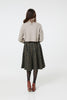 Sophie Blue & Green Woollen Check Tartan Midi Swing Skirt