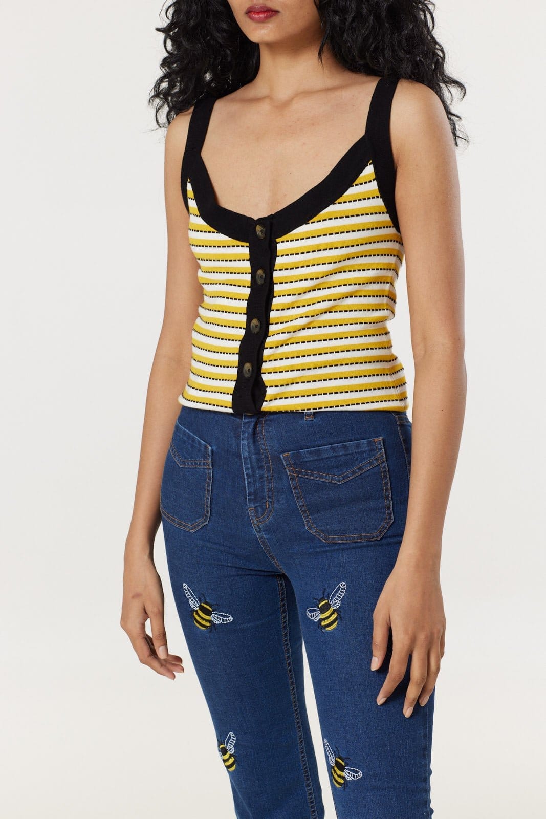 Emily Yellow Strap top - Timeless London